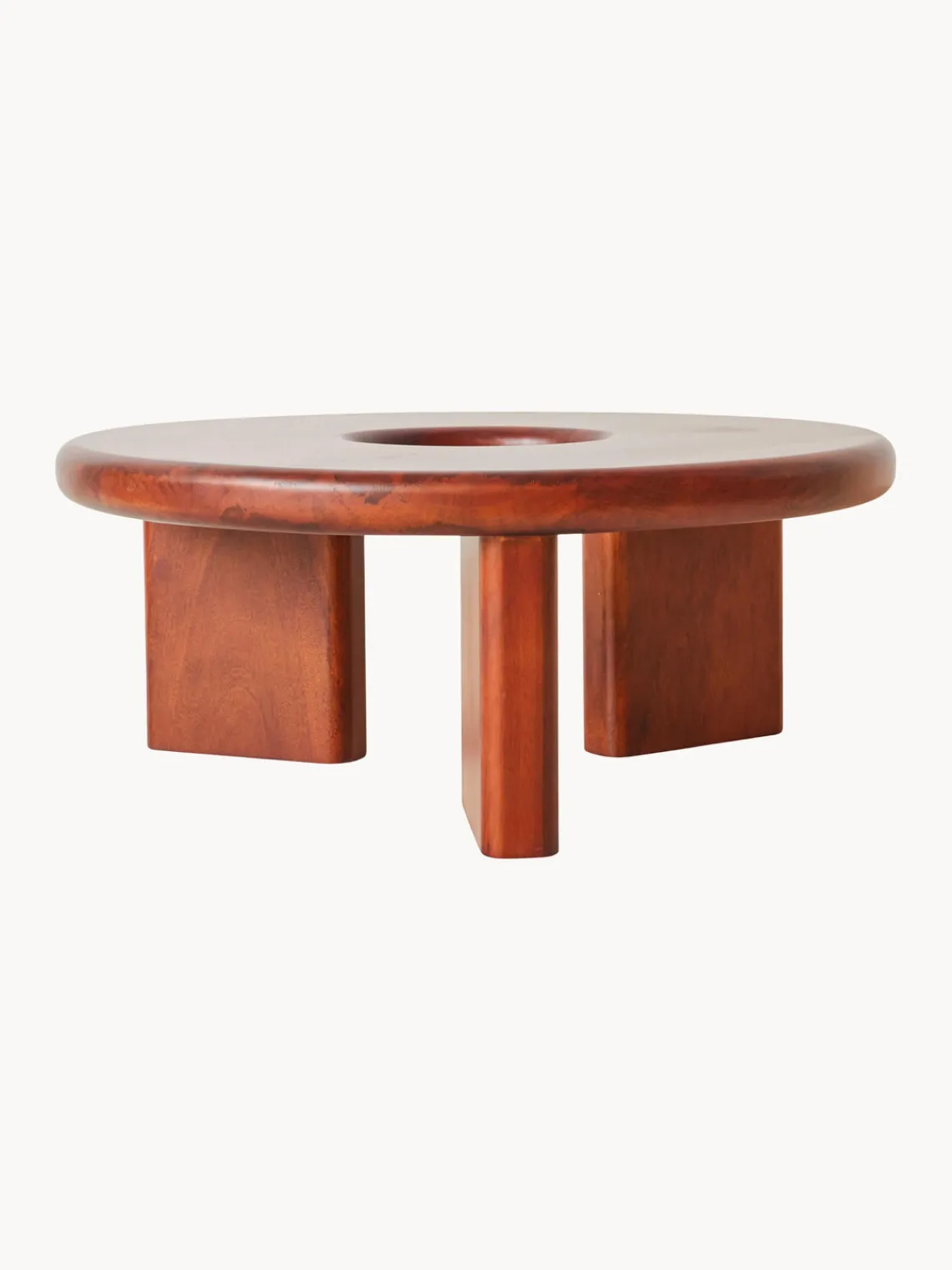 Outlet Mesa de centro redonda artesanal de madera de mango Conversation Mesas De Centro|Mesas De Centro