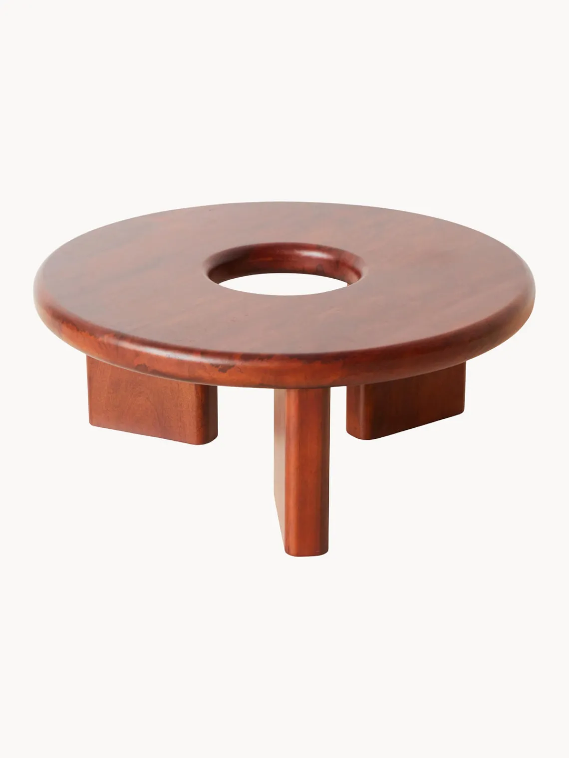 Outlet Mesa de centro redonda artesanal de madera de mango Conversation Mesas De Centro|Mesas De Centro