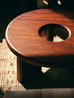 Outlet Mesa de centro redonda artesanal de madera de mango Conversation Mesas De Centro|Mesas De Centro