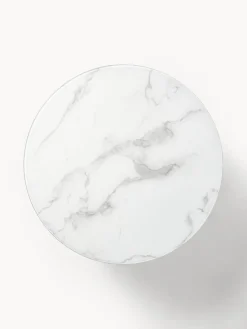 Mesas De Centro|Mesas De Centro></noscript>Westwing Collection Mesa de centro redonda con tablero de vidrio en look mármol Antigua Aspecto mármol blanco, dorado brillante