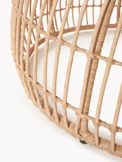 Hot Mesa de centro redonda Costa, con tablero de vidrio Mesas Auxiliares De Jardín|Mesas De Centro