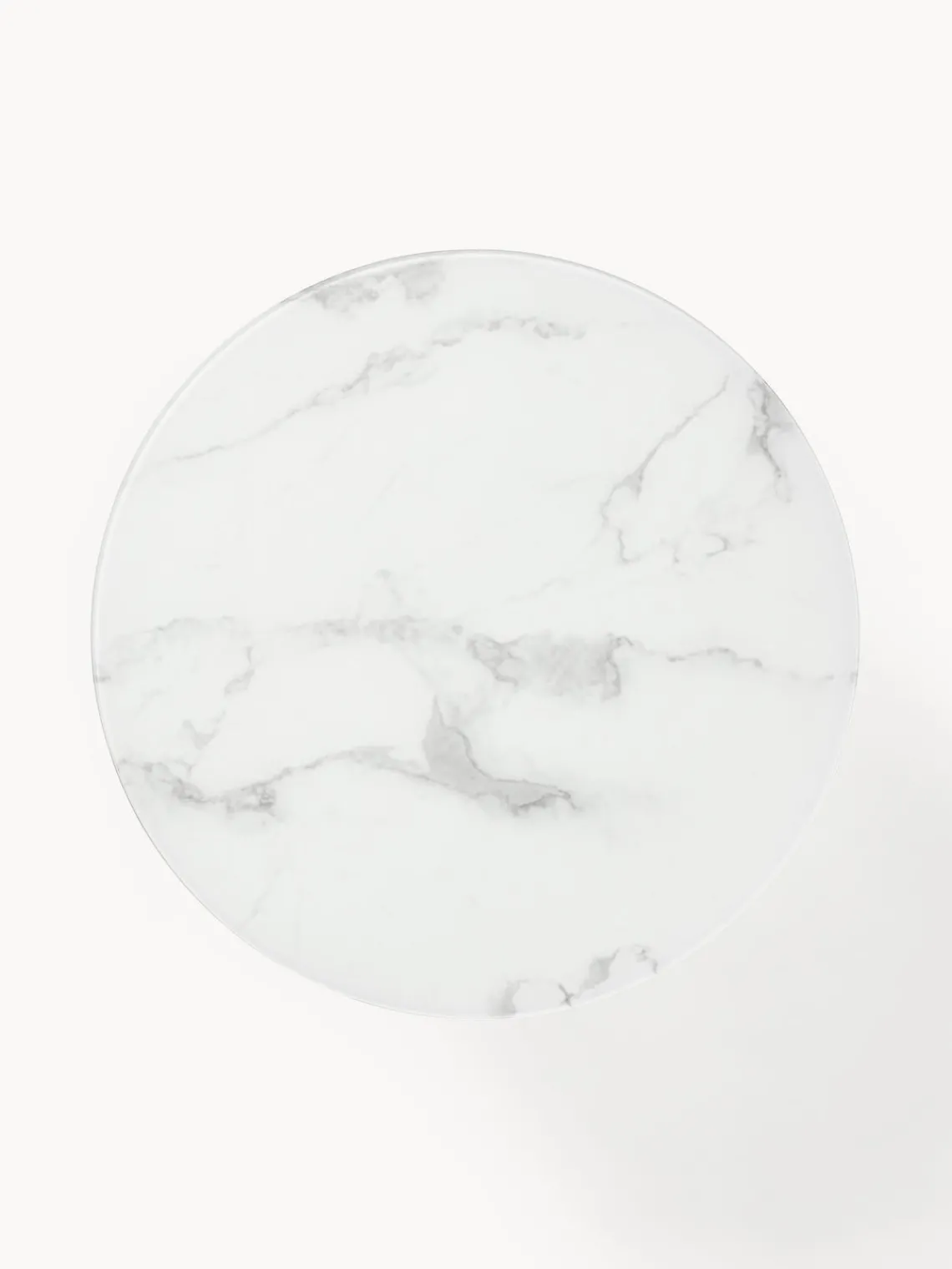 Hot Mesa de centro redonda con tablero de vidrio en look mármol Antigua Mesas De Centro|Mesas De Centro