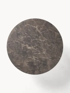 Best Mesa de centro redonda con tablero de vidrio en look mármol Antigua Mesas De Centro|Mesas De Centro