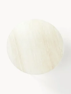 Mesas De Centro|Mesas De Centro></noscript>Westwing Collection Mesa de centro redonda con tablero de vidrio en look travertino Antigua Aspecto travertino beige, beige claro mate