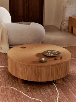 Discount Mesa de centro redonda con espacio de almacenamiento Olles Mesas De Centro|Mesas De Centro