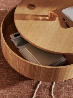 Discount Mesa de centro redonda con espacio de almacenamiento Olles Mesas De Centro|Mesas De Centro