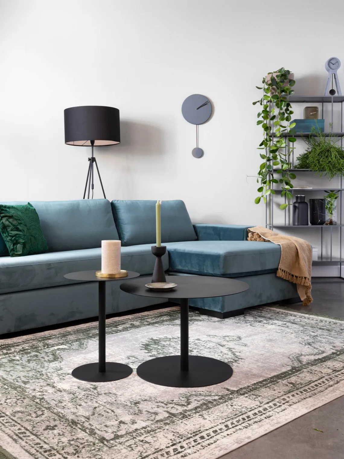 Outlet Mesa de centro redonda de metal Snow Mesas De Centro|Mesas De Centro