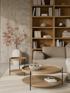 Discount Mesa de centro redonda de madera Renee Mesas De Centro|Mesas De Centro