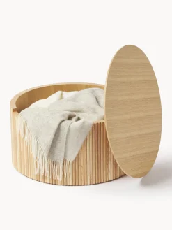 Discount Mesa de centro redonda de madera Nele, con espacio de almacenamiento Mesas De Centro|Mesas De Centro