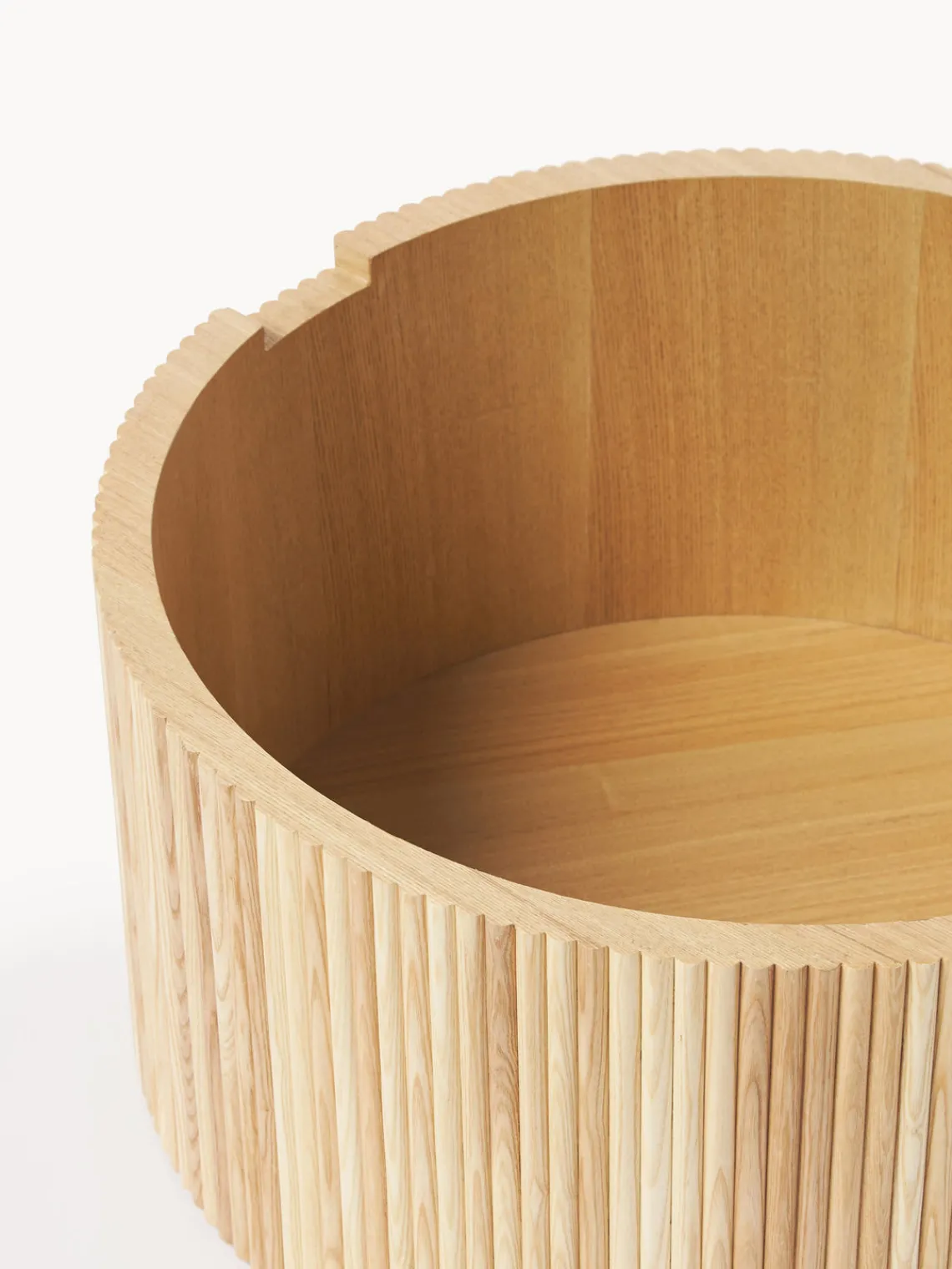 Discount Mesa de centro redonda de madera Nele, con espacio de almacenamiento Mesas De Centro|Mesas De Centro