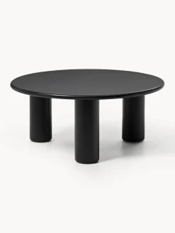 Mesas De Centro|Mesas De Centro>Westwing Collection Mesa de centro redonda de madera de roble Didi Madera de roble lacada en negro