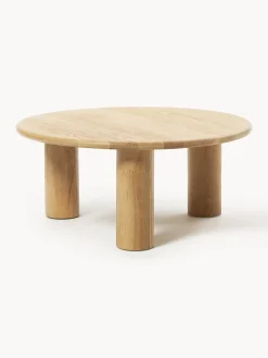 Outlet Mesa de centro redonda de madera de roble Didi Mesas De Centro|Mesas De Centro
