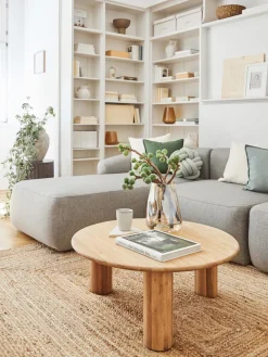 Outlet Mesa de centro redonda de madera de roble Didi Mesas De Centro|Mesas De Centro