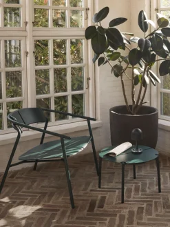 Mesas Auxiliares De Jardín|Mesas Auxiliares De Jardí­N>AYTM Mesa de centro redonda de metal para jardín Novo