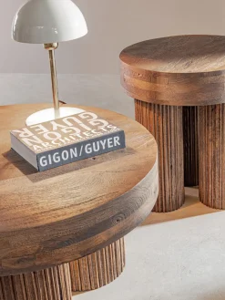 Clearance Mesa de centro redonda de madera de mango Dacca Mesas De Centro|Mesas De Centro