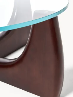 Mesas De Centro|Mesas De Centro></noscript>Westwing Collection Mesa de centro redonda de madera con tablero de vidrio Miya