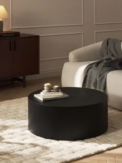 Mesas De Centro|Mesas De Centro>Westwing Collection Mesa de centro redonda de madera Dan Negro