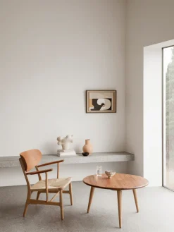 Hot Mesa de centro redonda de madera de roble y teca CH008 Mesas De Centro|Mesas De Centro