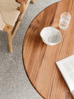 Hot Mesa de centro redonda de madera de roble y teca CH008 Mesas De Centro|Mesas De Centro