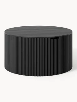 Online Mesa de centro redonda de madera con espacio de almacenamiento Nele Mesas De Centro|Mesas De Centro