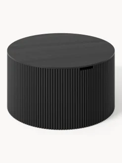 Online Mesa de centro redonda de madera con espacio de almacenamiento Nele Mesas De Centro|Mesas De Centro