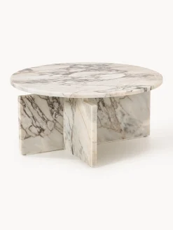 Mesas De Centro|Mesas De Centro>Westwing Collection Mesa de centro redonda de mármol Marisa Mármol blanco y gris