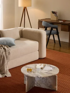 Mesas De Centro|Mesas De Centro>Westwing Collection Mesa de centro redonda de mármol Marisa Mármol blanco y gris