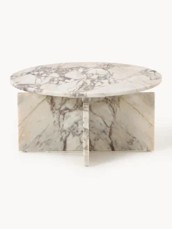 Mesas De Centro|Mesas De Centro></noscript>Westwing Collection Mesa de centro redonda de mármol Marisa Mármol blanco y gris