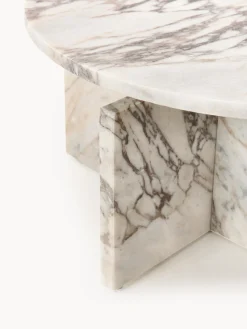 Mesas De Centro|Mesas De Centro></noscript>Westwing Collection Mesa de centro redonda de mármol Marisa Mármol blanco y gris
