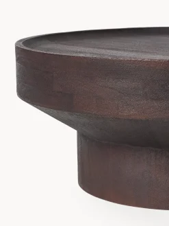 Mesas De Centro|Mesas De Centro></noscript>Westwing Collection Mesa de centro redonda de madera de mango Benno Madera de mango lacada en marrón oscuro