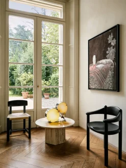 Mesas De Centro|Mesas De Centro>GUBI Mesa de centro redonda de travertino Epic, Ø 60 cm Travertino Off White