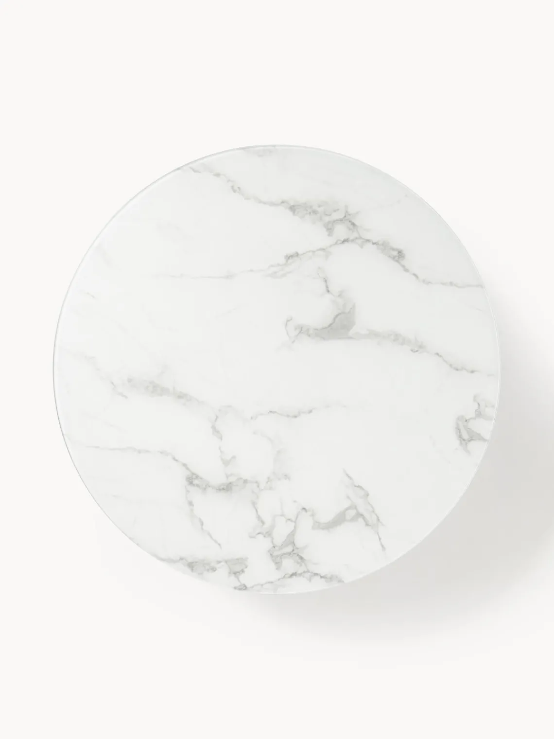 Hot Mesa de centro redonda grande con tablero de vidrio en look mármol Antigua Mesas De Centro|Mesas De Centro