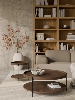 Hot Mesa de centro redonda grande de madera Renee Mesas De Centro|Mesas De Centro