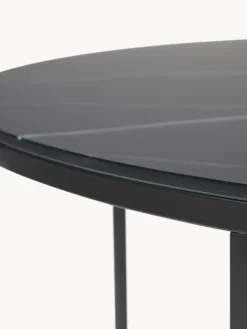 Hot Mesa de centro redonda grande con tablero de vidrio en look mármol Antigua Mesas De Centro|Mesas De Centro