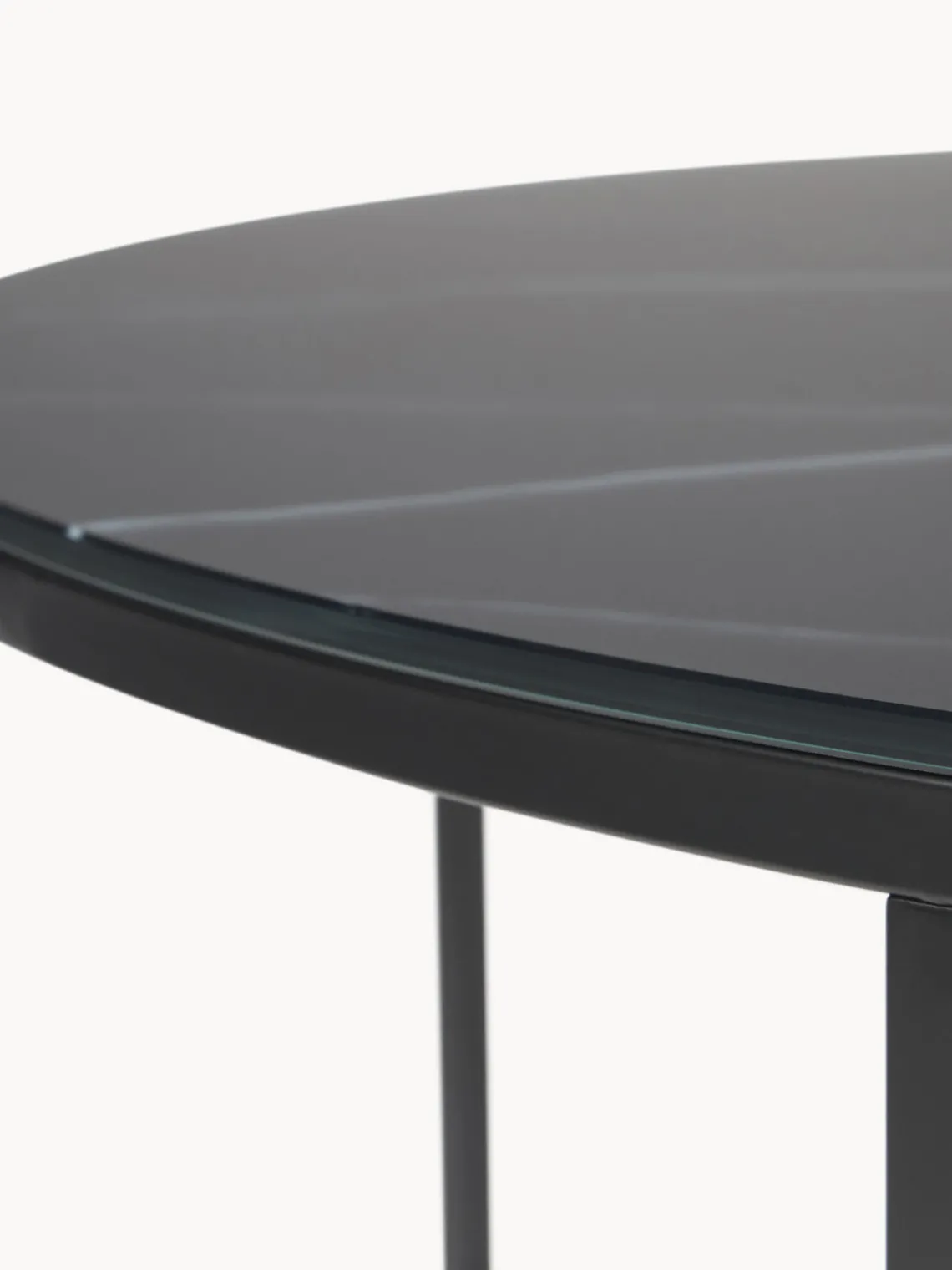 Hot Mesa de centro redonda grande con tablero de vidrio en look mármol Antigua Mesas De Centro|Mesas De Centro