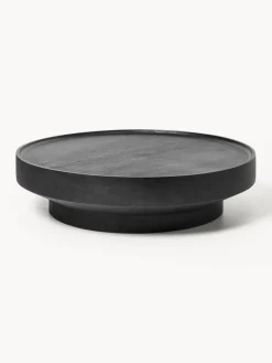 Mesas De Centro|Mesas De Centro>Westwing Collection Mesa de centro redonda XL de madera de mango Benno Madera de mango lacada en negro