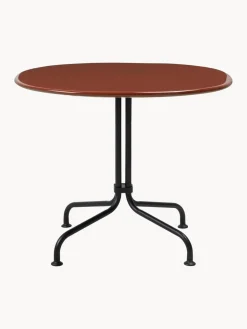 Mesas De Comedor|Mesas De Comedor>GUBI Mesa de comedor bistro redonda con tablero de cerámica Carmel, Ø 75 x 73 cm Rojo óxido, negro