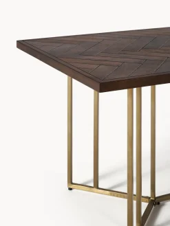 Mesas De Comedor|Mesas De Comedor></noscript>Westwing Collection Mesa de comedor de madera de mango con diseño espiga Luca, tamaños diferentes Madera de mango, dorado