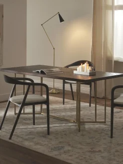 Mesas De Comedor|Mesas De Comedor></noscript>Westwing Collection Mesa de comedor de madera de mango con diseño espiga Luca, tamaños diferentes Madera de mango, dorado