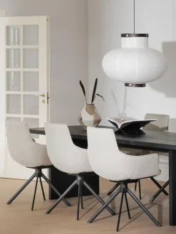 Mesas De Comedor|Mesas De Comedor>Rowico Home Mesa de comedor de madera de fresno Emmett, 240 x 95 cm Madera de roble lacada en negro