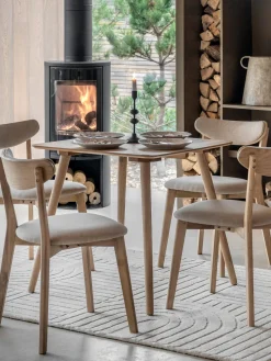 Mesas De Comedor|Mesas De Comedor> Mesa de comedor de madera Hatfield, 77 x 77 cm Madera de roble