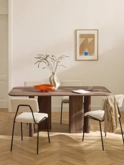 Mesas De Comedor|Mesas De Comedor></noscript>Westwing Collection Mesa de comedor de madera de roble Jolka, tamaños diferentes Madera de roble lacada en marrón oscuro