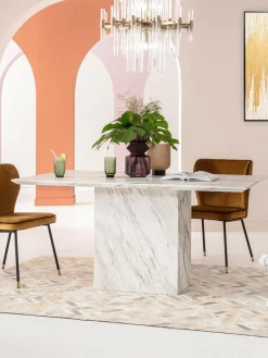 Outlet Mesa de comedor de mármol Artistico, 160 x 90 cm Mesas De Comedor|Mesas De Comedor