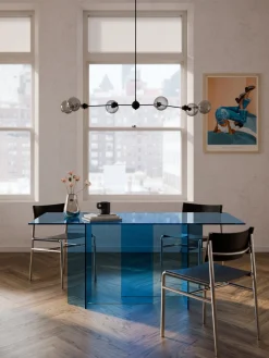 Mesas De Comedor|Mesas De Comedor>Westwing Collection Mesa de comedor de vidrio Anouk, tamaños diferentes Azul transparente