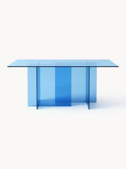 Mesas De Comedor|Mesas De Comedor></noscript>Westwing Collection Mesa de comedor de vidrio Anouk, tamaños diferentes Azul transparente