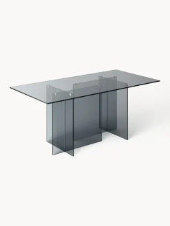 Mesas De Comedor|Mesas De Comedor>Westwing Collection Mesa de comedor de vidrio Anouk, tamaños diferentes Gris transparente