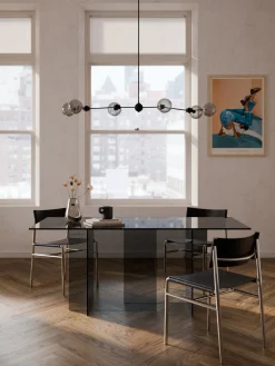 Mesas De Comedor|Mesas De Comedor>Westwing Collection Mesa de comedor de vidrio Anouk, tamaños diferentes Gris transparente