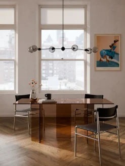 Mesas De Comedor|Mesas De Comedor>Westwing Collection Mesa de comedor de vidrio Anouk, tamaños diferentes Marrón transparente