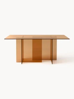 Mesas De Comedor|Mesas De Comedor></noscript>Westwing Collection Mesa de comedor de vidrio Anouk, tamaños diferentes Marrón transparente