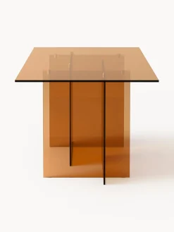 Mesas De Comedor|Mesas De Comedor></noscript>Westwing Collection Mesa de comedor de vidrio Anouk, tamaños diferentes Marrón transparente
